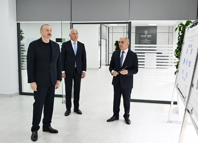 İlham Əliyev Laçın Elektrik Şəbəkəsi Rəqəmsal İdarəetmə Mərkəzinin açılışında iştirak edib