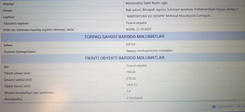 Diaspora Komitəsinin vəzifəli şəxsi ticarət obyekti inşa etdirib? - FOTOFAKT