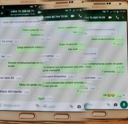 Qida Sənayesi Kollecində Sevinc Həmzəyevanın təhsil adı altındakı "biznes" fəaliyyəti ARAŞDIRMA -II