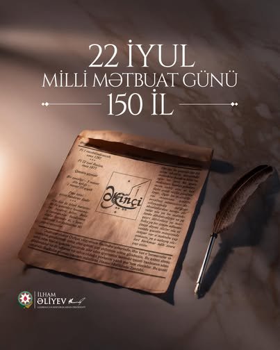 Prezident İlham Əliyev Milli Mətbuat Günü münasibətilə paylaşım edib