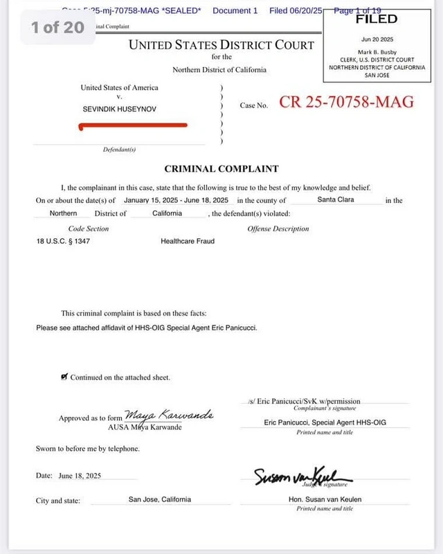 Azərbaycanlı ABŞ-nin səhiyyə sistemindən 137 milyon dollar ələ keçirib