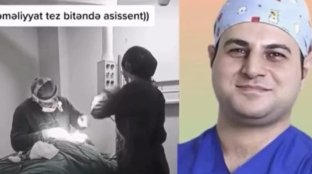 Plastik cərrah Elnur Mehrəlinin asistenti əməliyyat zamanı belə rəqs edir- Video