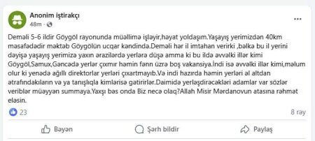Göygöldə vakant müəllim yerləri gizlədilir - NARAZILIQ VAR...