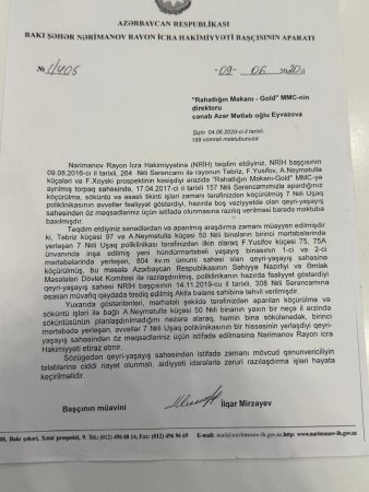 “Rahatlığın məkanı Gold” sakinlərin rahatlığını pozub – poliklinikanın binası satıldı, yol bağlandı