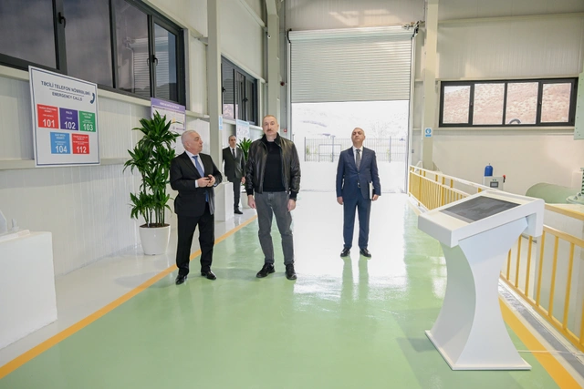 İlham Əliyev Ağdərə rayonunda "Qozlukörpü" Su Elektrik Stansiyasının açılışında iştirak edib