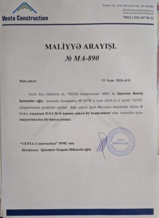 “Vesta Construction” MTK bir mənzili 3-4 nəfərə satıb — ŞİKAYƏT