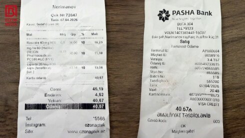 “Ozon” aptek müştərilərə niyə ƏDV çekini VERMİR? – FOTOFAKT