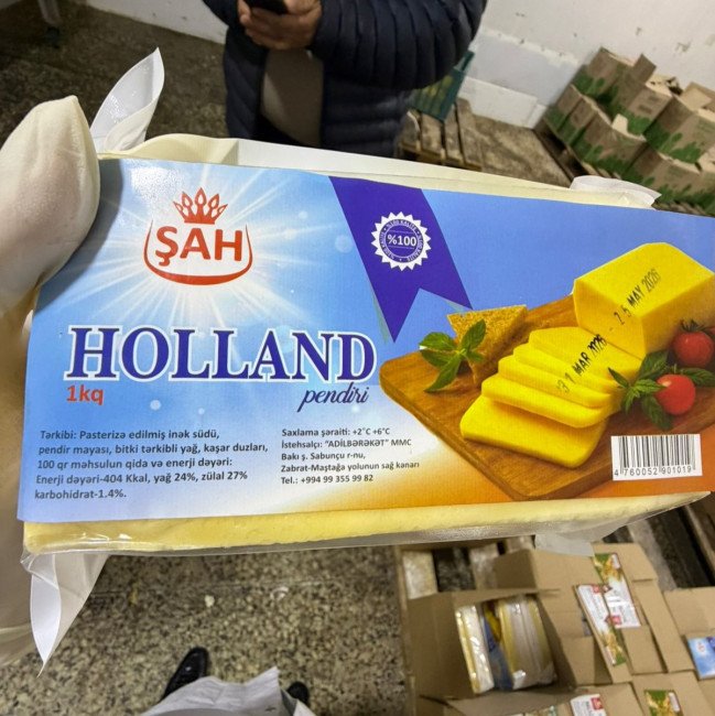 Üzərində “İsmayıllı şor” yazılıb Bakıda hazırlanan süd məhsulları - FOTO