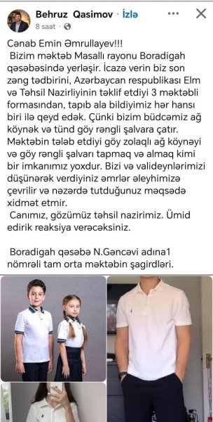 Masallıdan nazirə məktub: Əmriniz əleyhimizə çevrilib - BU NƏDİ BELƏ?