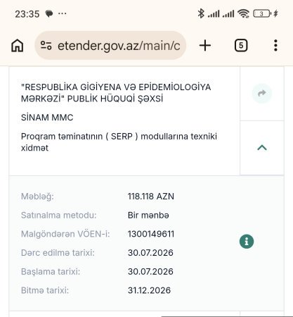 Gigiyena və Epidemiologiya Mərkəzi "SİNAM" MMC ilə "zerkalnı" müqavilə bağladı - Millionluq borcu var